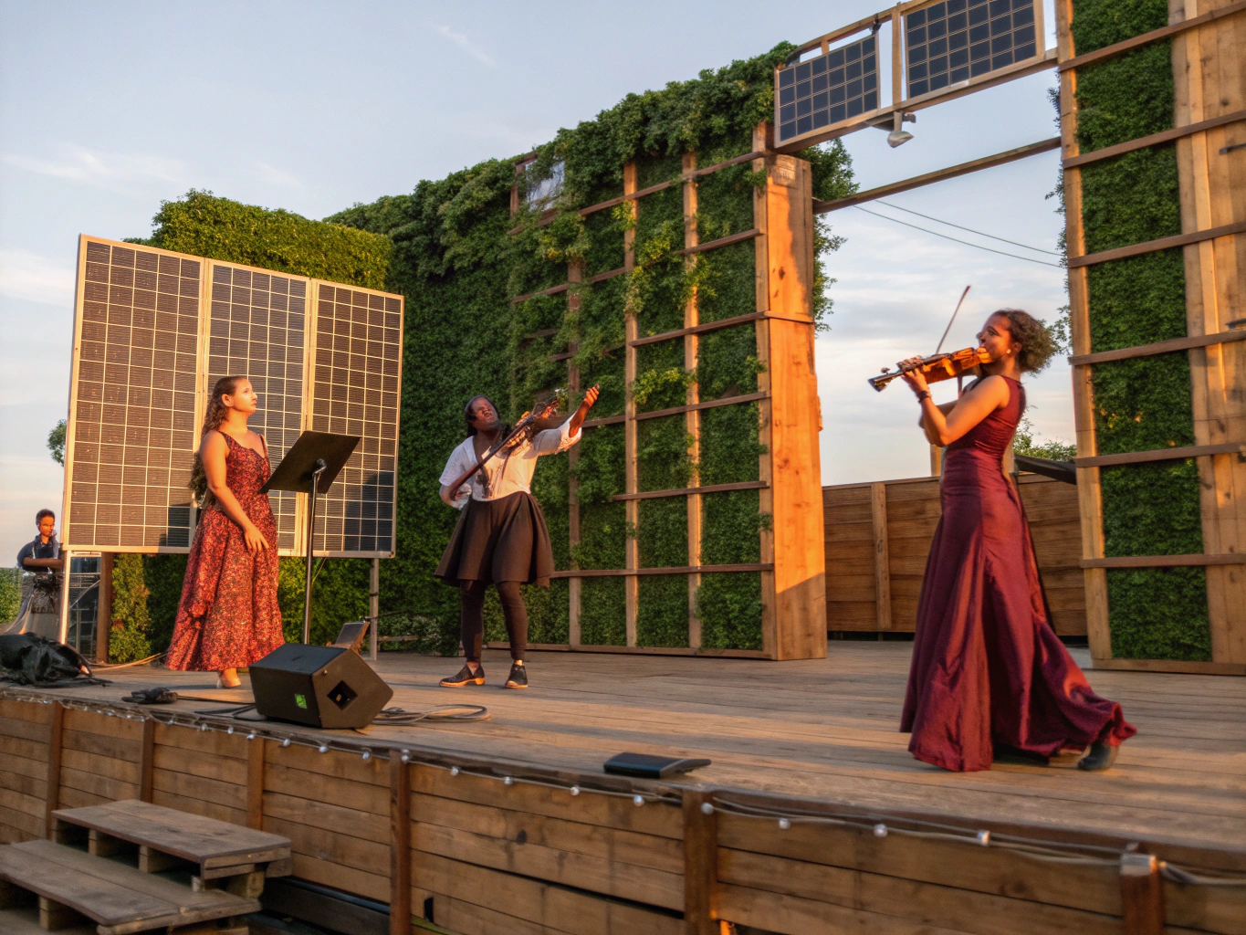 Ensemble cast during the grand finale of a multidisciplinary show